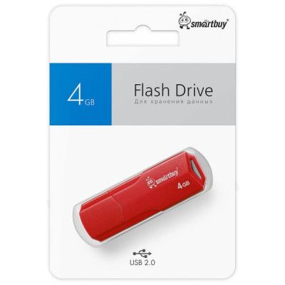 USB флеш-диск 4Gb Smartbuy Clue Красный