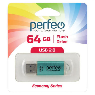 USB флеш-диск 64Gb Perfeo E01 Green economy series