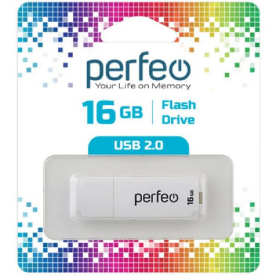 USB флеш-диск 16Gb Perfeo C04 White