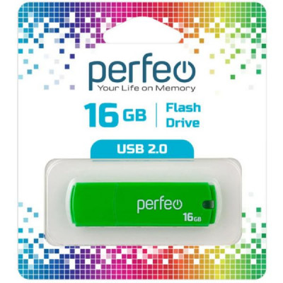 USB флеш-диск 16Gb Perfeo C05 Green