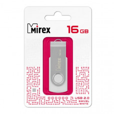 USB флеш-диск 16GB MIREX Swivel White (ecopack)