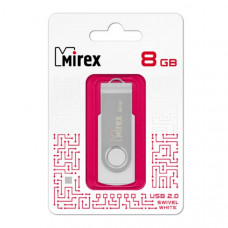 USB флеш-диск 8Gb MIREX Swivel White (ecopack)