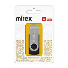 USB флеш-диск 8Gb MIREX Swivel Black (ecopack)