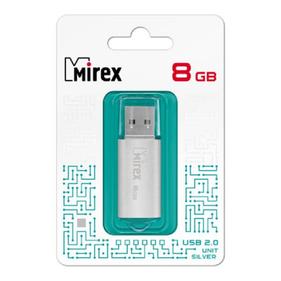 USB флеш-диск 8Gb MIREX Unit Silver (ecopack)