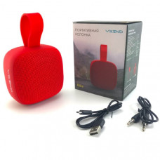 Портативная колонка VIKEND Bike Красная, 5Вт, 1200мАч, IPX6, hands free, сопряжение, AUX, TF