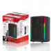 Активная напольная колонка KIMISO QS-6814  Размер динамика: 8 дюймов. RGB-подсветка. Bluetooth / USB / AUX / FM-радио / SD-карта / беспроводной микрофон и адаптер, пульт, кабель USB. Мощность 35Вт. Размеры: 260х290х385мм.
