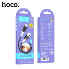 Кабель Lightning HOCO X82 1м, 2.4A, Black. Морозо-жаростойкий, силиконовый.