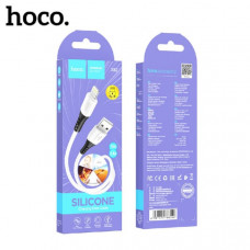Кабель Lightning HOCO X82 1м, 2.4A,силикон, White, морозо-жаростойкий