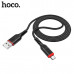 Кабель Micro USB HOCO X59 Victory 1м, 2.4A, шнуровая оплетка, Black