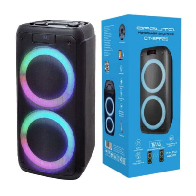 Активная напольная колонка Орбита OT-SPF25 TWS, Bluetooth, Версия Bluetooth: 5.0,FМ, USB, AUX, TF, Дисплей, Встроенный аккумулятор: 3.6 А, Мощность (MAX): 30 Вт, Цвет: черный, вес 8450г, 315х350х630мм,материал пластик