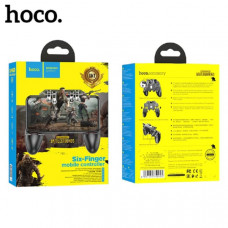 Джойстик игровой для телефона HOCO GM7(игровой контроллер для шести пальцев, для мобильных телефонов 70-95мм, чувствительные контакты, для игр шутеров с настраиваемыми кнопками.