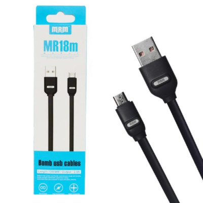 Кабель Micro USB MRM-Power MR18m 1м, 2.4A, Black