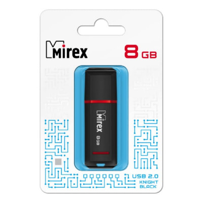 USB флеш-диск 8Gb MIREX Knight Black (ecopack)