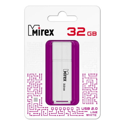 USB флеш-диск 32Gb MIREX Line White (ecopack)