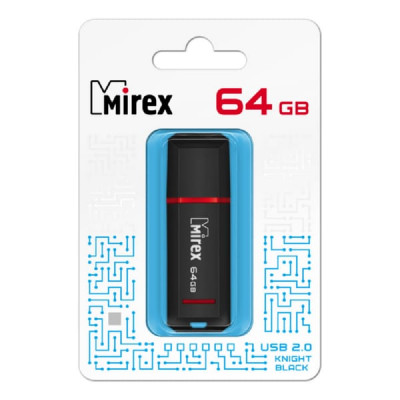 USB флеш-диск 64Gb MIREX Knight Black (ecopack)