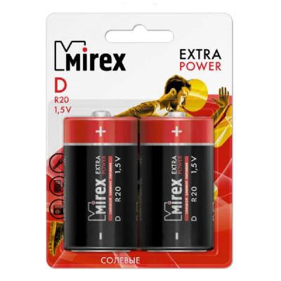 Батарейка Mirex R20 BL-2 (2/12/96)