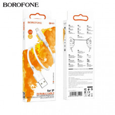 Кабель Lightning BOROFONE BX80 1м, 2,4A, ПВХ, White
