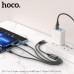 Кабель универсальный HOCO X76 Type-C+Type-C+Lightning+Micro 1м, 2A, Black