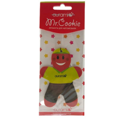 Освежитель (ароматизатор) подвесной картон Aurami Mr.Cookie Тутти Фрутти