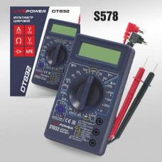 Мультиметр LIVE-POWER DT832. Дисплей: ЖК 3,5-разрядный дисплей, макс. индицируемое число 1999. Полярность: автоматическая. Метод измерения: двойной встроенный аналого-цифровой переключатель. Частота дискретизации: 2 раза в секунду. Индикация перегрузки: о