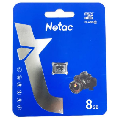 Карта памяти MicroSDHC Netac P500 8GB Standard Class 10 (20 Mb/s) без адаптера