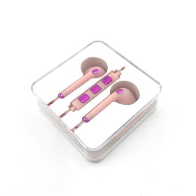 Наушники вкладыши IP APods матовый Pink