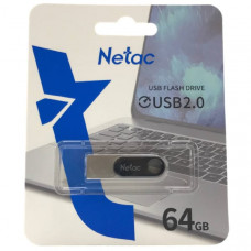 USB флеш-диск 64Gb Netac U278 чёрный/серебро