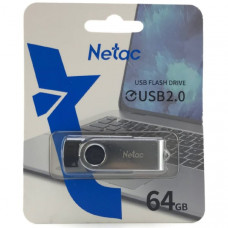 USB флеш-диск 64Gb Netac U505 чёрный/серебро