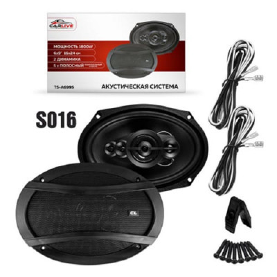 Акустическая система автомобильная Carlive TS-A6995 (6x9). Макс 1800W. Импеданс 4 Ом. Чувствительность 92 дБ. 2 динамика, 4 полосный коаксиальный кабель.