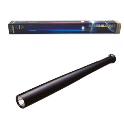 Фонарь ручной Perfeo Baseball Bat, чёрный Питание 3хААА. Размер 440х39х39.