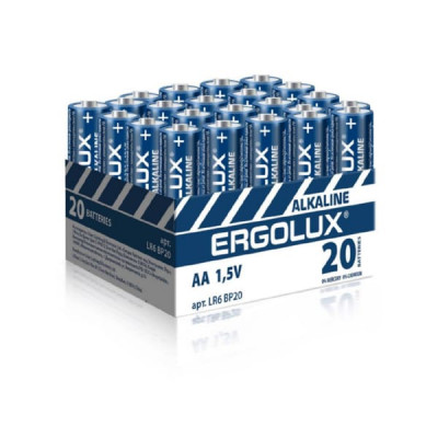 Батарейка Ergolux LR06 Alkaline BL-20 ПРОМО (40/480)