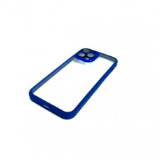 Чехол прозрачный Camera Protection iP 12 Pro Max (защита линз камер) Blue