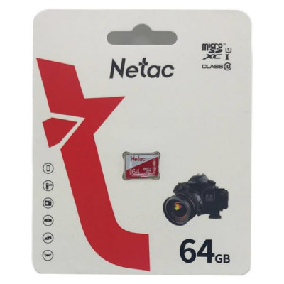 Карта памяти MicroSD Netac P500 Eco 64GB Class 10 UHS-I без адаптера