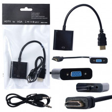 Переходник HDMI (AF) - VGA (AM) + AUX MRM-POWER H116 H177 Black