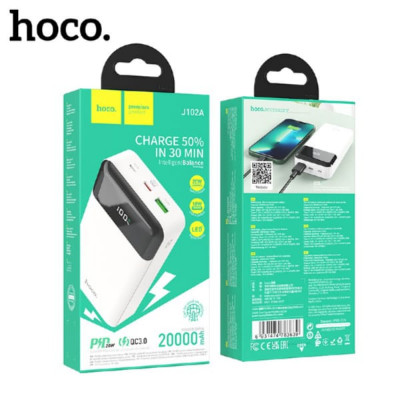 Внешний аккумулятор 20000 mAh HOCO J102A PD20W+QC3.0 White