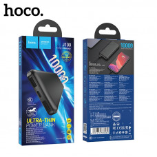 Внешний аккумулятор 10000 mAh HOCO J100 Black  (стандарт ССС-без ограничений на авиа в Китае) Вход: Type-C / Micro: 5V / 2A Дисплей: светодиодный индикатор