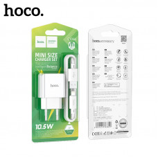 СЗУ-USB Lightning HOCO C106A 1м, 2.1A, White