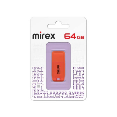 USB 3.0 флэш-диск 64Gb MIREX Softa Orange (ecopack)