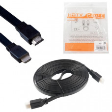 Кабель HDMI-HDMI 5м резиновый плоский