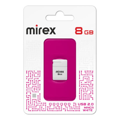 USB флеш-диск 8Gb MIREX Minca White (ecopack)
