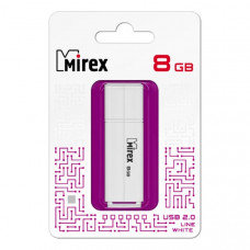 USB флеш-диск 8Gb MIREX Line White (ecopack)