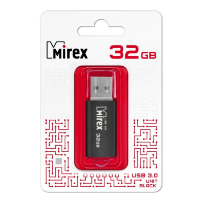 USB 3.0 флэш-диск 32Gb MIREX Unit Black (ecopack)