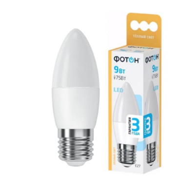 Лампа светодиодная ФОТОН LED B35  9W E27 3000K