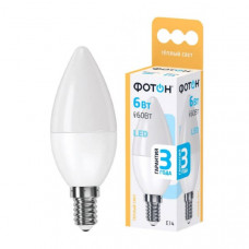 Лампа светодиодная ФОТОН LED B35 6W E14 3000K