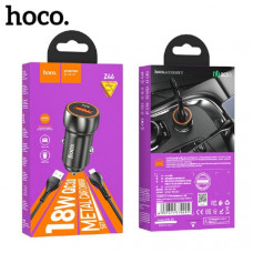 АЗУ-USB MicroUSB HOCO Z46, кабель 1м, 18W QC3.0, Metal Gray