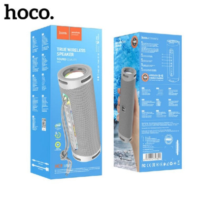 Портативная колонка Hoco HC9 Grey Размер: 196x74x74мм. BT v5.1. Емкость батареи: 1800mAh, время зарядки около 3 часов. Звонки / музыка: 5 часов. Динамик: 52ммx2. Мощность: 5W x 2. Поддержка BT, TF карт, USB накопитель, AUX, TWS и других режимов воспроизве