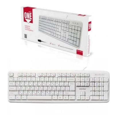 Клавиатура проводная Smartbuy ONE 210 USB белая (SBK-210U-W)