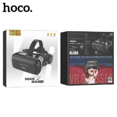 Очки виртуальной реальности VR-BOX HOCO DGA10 Black Совместимость: смартфоны 4.7-6 дюймов Встроенные наушники, съемные Асферические линзы 40 мм Регулировка фокуса линз Настройка межзрачкового расстояния на 60-72 мм Угол обзора: 120 Снизу корпуса находится