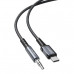 Аудио переходник Type-C(AM)-Jack3,5(AM) ACEFAST C1-08 1.2м, Black