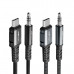 Аудио переходник Type-C(AM)-Jack3,5(AM) ACEFAST C1-08 1.2м, Black